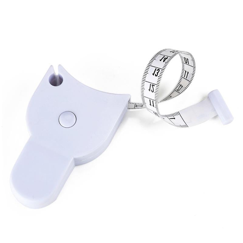 60 Inch 3D Measuring Body Measuring Tape for Fitness, Auto-Retractable Body Measuring Tool for Waist Hip Bust Arms, White