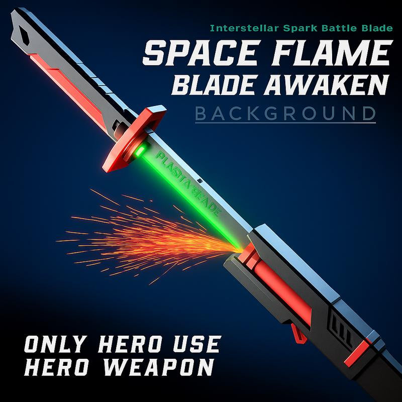 DKD Cyberpunk Neon Sword Lightsaber Toy 31.5" Spark Blade Sound & Fog Eight-Color Streaming Light Effect Type-C Rechargeable for Rave, Cosplay & Display
