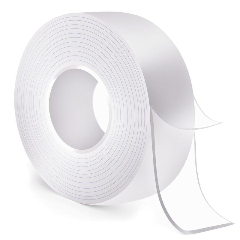Hanging Adhesive Strips Clear Mounting Tape Picture,Double Sided Tape Heavy Duty(9.85Ft),Nano Double Sided Adhesive Tape,High-Strength Adhesive Tape Suitable for Daily Use in Offices, Home Kitchens, and Dormitories.