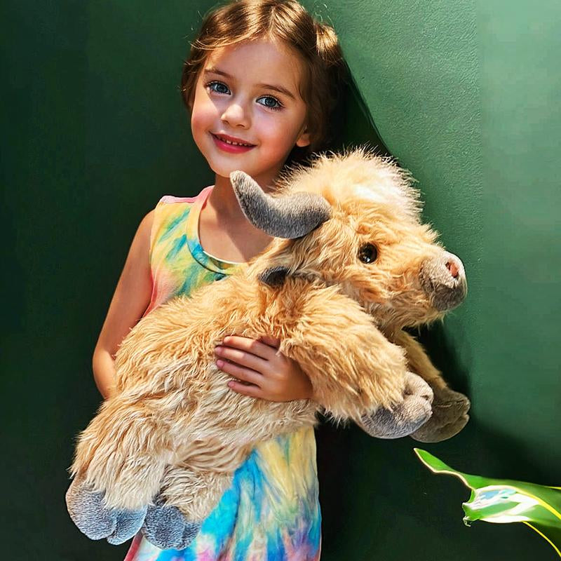 Uoozii 20-24" | 4-5 Pounds Highland Cow Capybara Cat Dog Dinosaur Sloth Elephant Axolotl Bear Weighted Stuffed Animals with Unscented Microwavable Heating Pad, Coolable Heatable Weighted Plush Warm Gift for Stress & Period Pain Relief