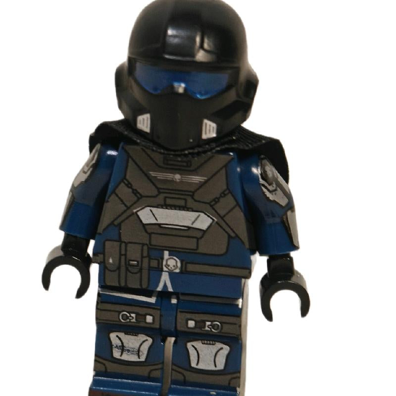 Helldiver Shock Trooper Building Block Figures with Cape, Helm and Accessory Ready to Spread Democracy!