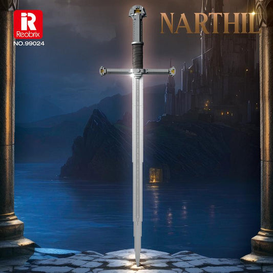 BUILDIFY Narthil 99024 Sword Building Set Collectible Anime Style Cosplay Toy 521 Pieces for Adults Boys Girls 14+ Home Office Decor Ideal Gift - Display