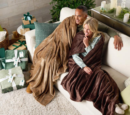Berkshire S/2 60X70 Velvetsoft Plush Throws with Gift Boxes
