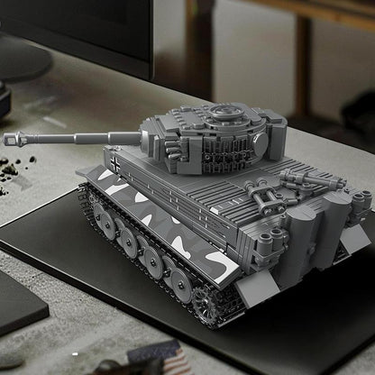 Mould King 20014 Tiger Tank Building Blocks Toy MOC Technology Military Vehicle Model Construction Blocks with Remote Controller RC Truck Model Building Toys Unisex Easy Assembly STEM Projects for Kids