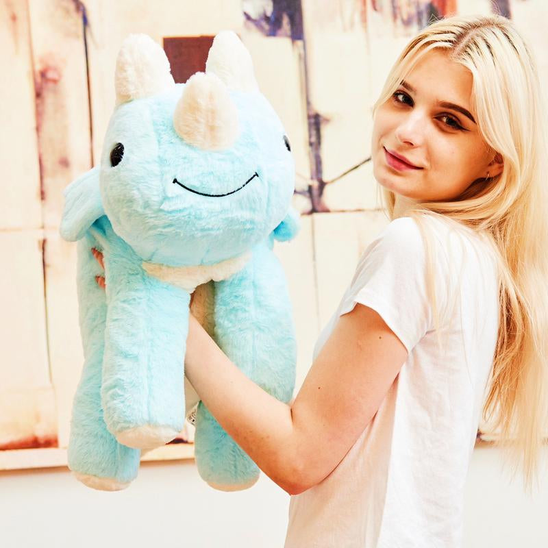 Uoozii 20-24" | 4-5 Pounds Highland Cow Capybara Cat Dog Dinosaur Sloth Elephant Axolotl Bear Weighted Stuffed Animals with Unscented Microwavable Heating Pad, Coolable Heatable Weighted Plush Warm Gift for Stress & Period Pain Relief