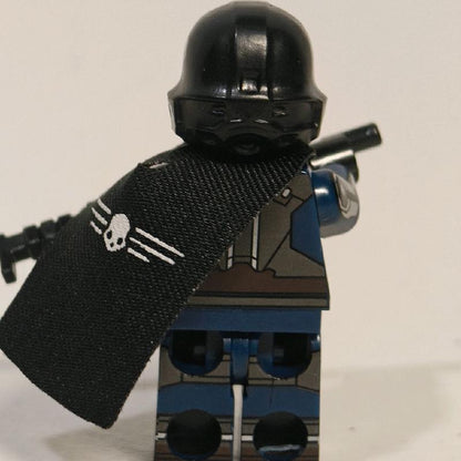 Helldiver Shock Trooper Building Block Figures with Cape, Helm and Accessory Ready to Spread Democracy!