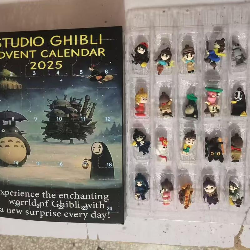 Studio Ghibli Anime Advent Calendar, 3D Blind Box Collectible Toy Set, Classic Animation Characters, Perfect Gift for Fans & Kids
