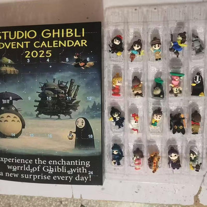 Studio Ghibli Anime Advent Calendar, 3D Blind Box Collectible Toy Set, Classic Animation Characters, Perfect Gift for Fans & Kids