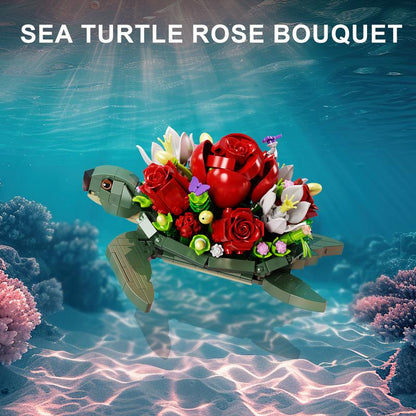 Turtle Planter Brick Set – Creative Building Kit for Kids & Adults, Nature-Themed Desk Decor, Fun Gardening Toy for Plant Lovers & Brick Collectors