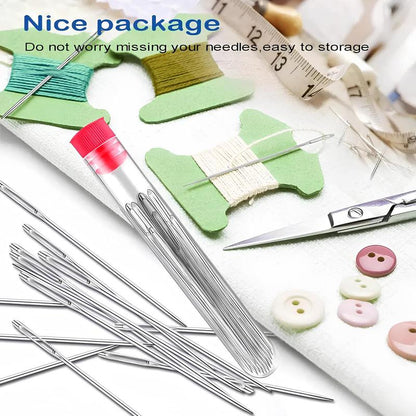 Oceantree Sewing Needles Kit 36Pcs/34Pcs Needle and Thread Kit with Upholstery Thread Needles Sewing Awl Seam Ripper for Car Seats Carpets Shoes Backpacks DIY Crafting