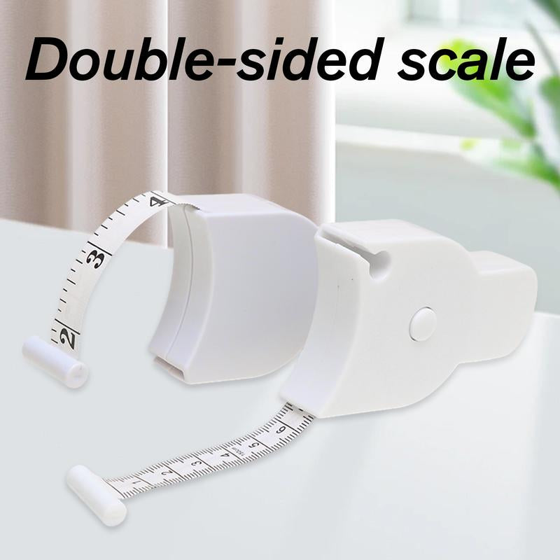 60 Inch 3D Measuring Body Measuring Tape for Fitness, Auto-Retractable Body Measuring Tool for Waist Hip Bust Arms, White