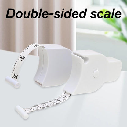 60 Inch 3D Measuring Body Measuring Tape for Fitness, Auto-Retractable Body Measuring Tool for Waist Hip Bust Arms, White