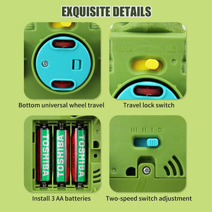 Toddler Toys for Interactive Fun Gifts Sensory Newborn Cute Stair Climbing Dinosaur Track Toy Car Triceratops Sliding Universal Rotating Car Electric Toy Grandson Gift Ideas Early Education Kids Birthday Christmas Gift Idea