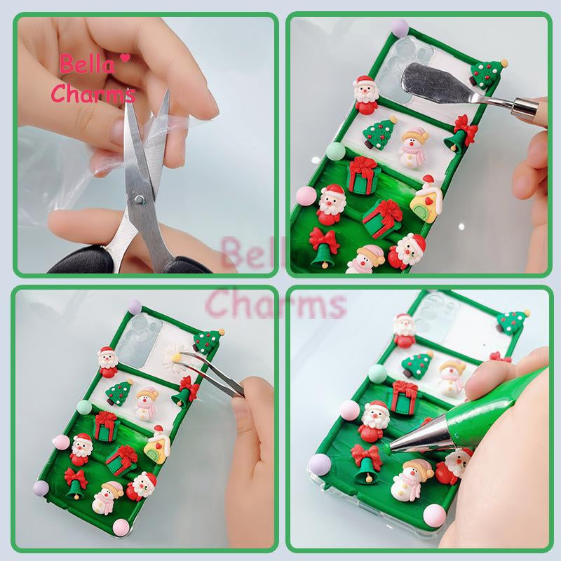 DIY Cream Glue Phone Case Decoration Tool Kit – Includes Precision Tweezers, Scraper, and Stainless Steel Piping Tips, Complete Set of Handmade Craft Tools and Accessories for Decorating Phone Cases, Resin Crafts, and Other Creative Project