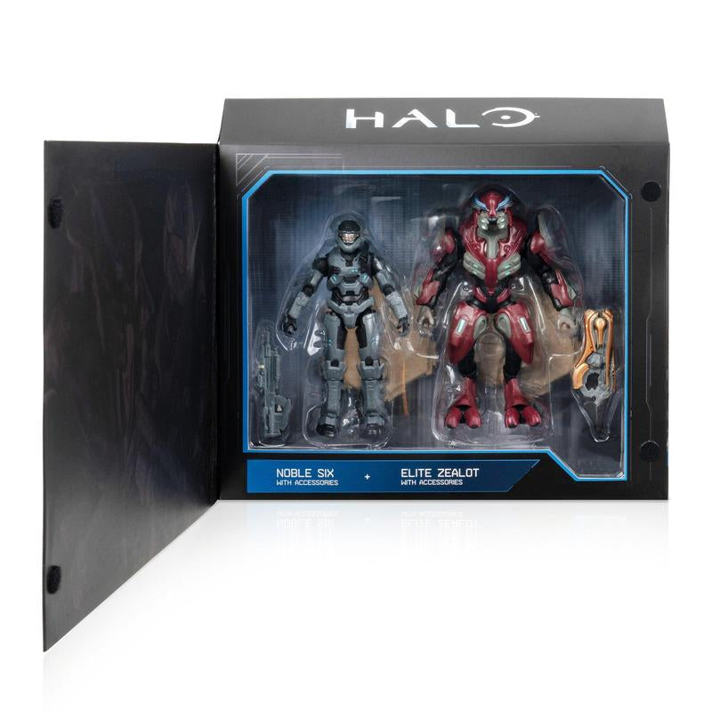 Halo Noble Six and Elite Zealot 2-Pack - Collectible Figures with Unique Design and Features