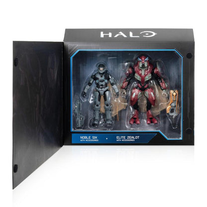 Halo Noble Six and Elite Zealot 2-Pack - Collectible Figures with Unique Design and Features