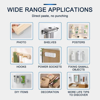 Hanging Adhesive Strips Clear Mounting Tape Picture,Double Sided Tape Heavy Duty(9.85Ft),Nano Double Sided Adhesive Tape,High-Strength Adhesive Tape Suitable for Daily Use in Offices, Home Kitchens, and Dormitories.